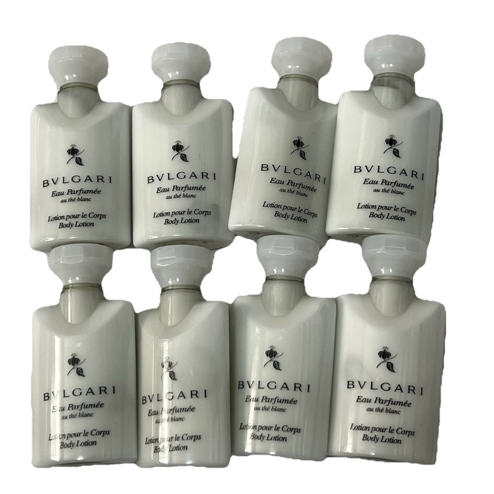 Bvlgari Eau Parfumée Au the Blanc white tea Body Lotion 1.3oz set of 8 Aprilsale - Picture 2 of 6